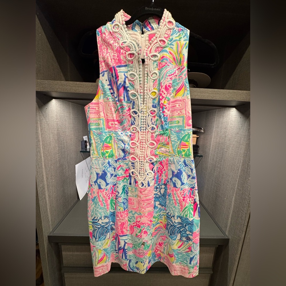 Lilly Pulitzer Pink and Blue Shift Dress - New Without Tags